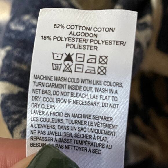 Lucky Brand Womens Aztec Western Open Front Cardigan | Blue Cream | Size Medium - Picture 5 of 5